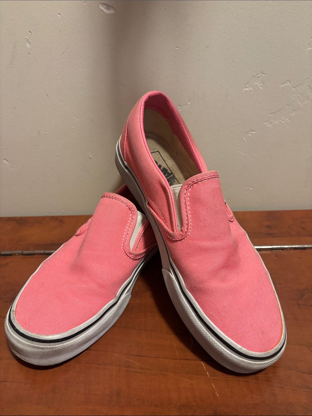Vans - Pink Slip-On Canvas Sneakers